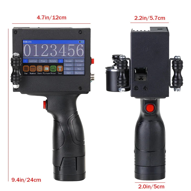 600DPI portable hand jet handheld Touch inkjet printer for logo/ expiry date/batch code/serial number/label/barcode/QR code | Компьютеры и