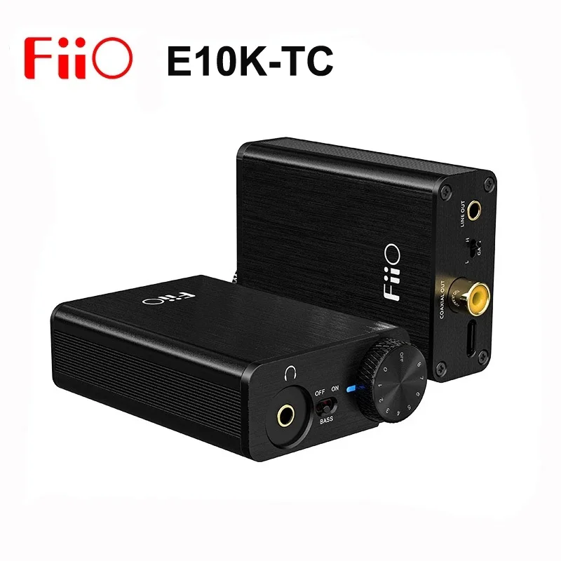 

FiiO E10K-TC USB DAC AMP Headphone Amplifier with XMOS XUF208 PCM 32bit/384kHZ Audio 2.0 Type-C/Coaxial/Line Output 2Gain Levels