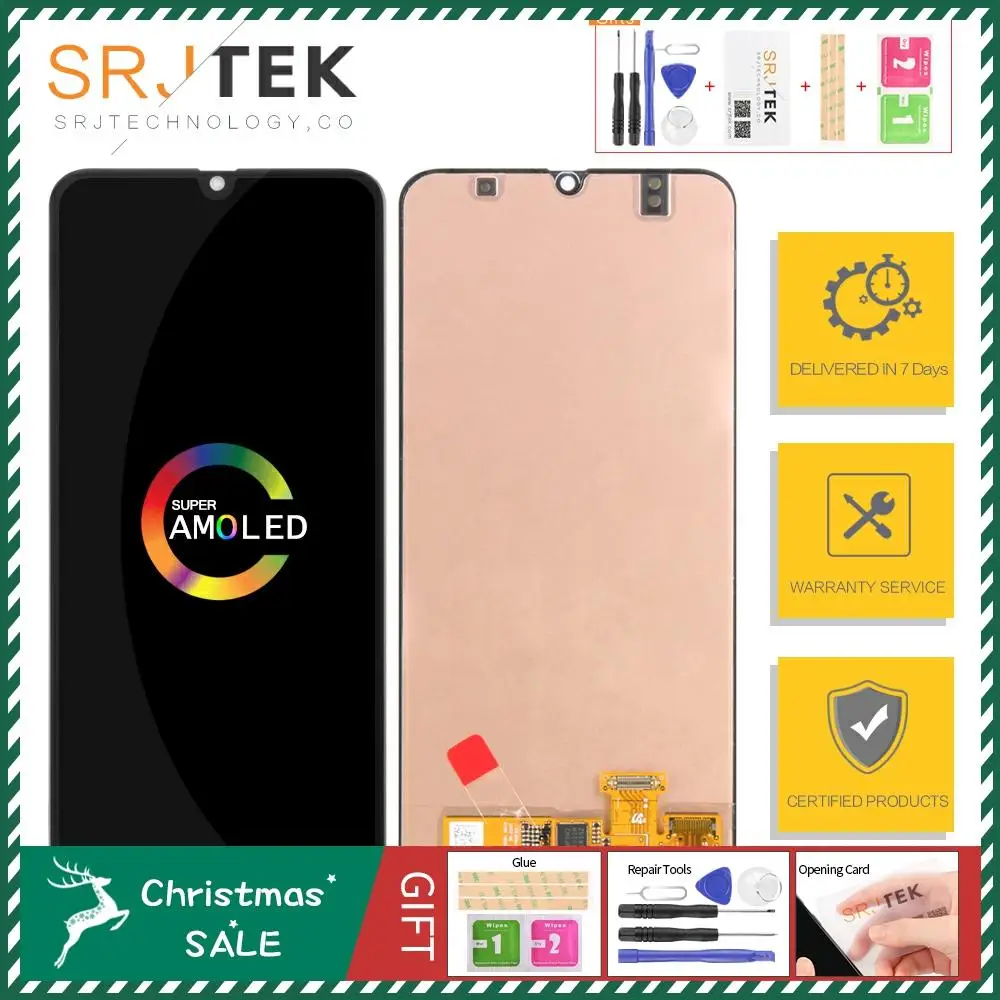 AMOLED экран для samsung Galaxy A30 ЖК сенсорный дигитайзер сенсор стекло в сборе для samsung A30 дисплей A305 A305F A305FD