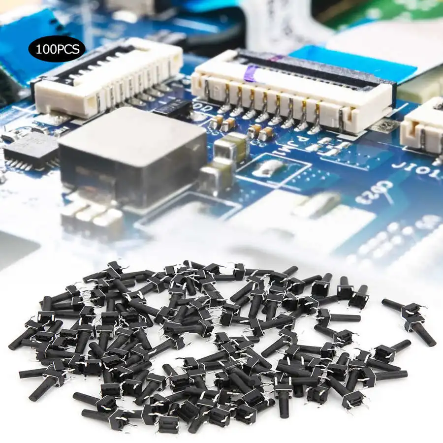 100 шт. мгновенный тактильный переключатель микро кнопка инженерный пластик 12 В