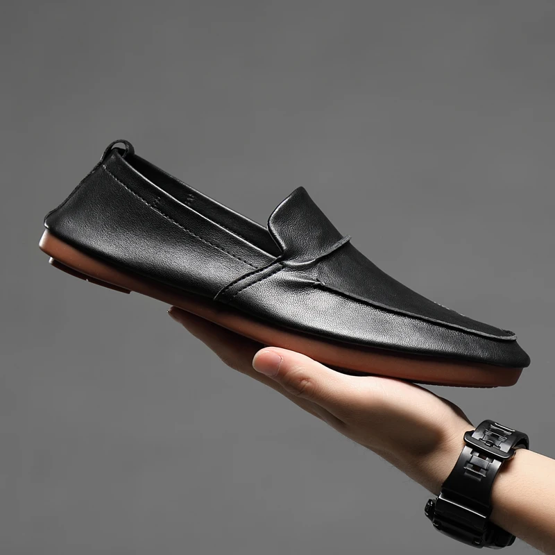 

Men's Shoes Genuine Leather Men's Casual Style Soft Designer Loafers Original Men's Loafers Sneakers Driving Men's Leather Shoes