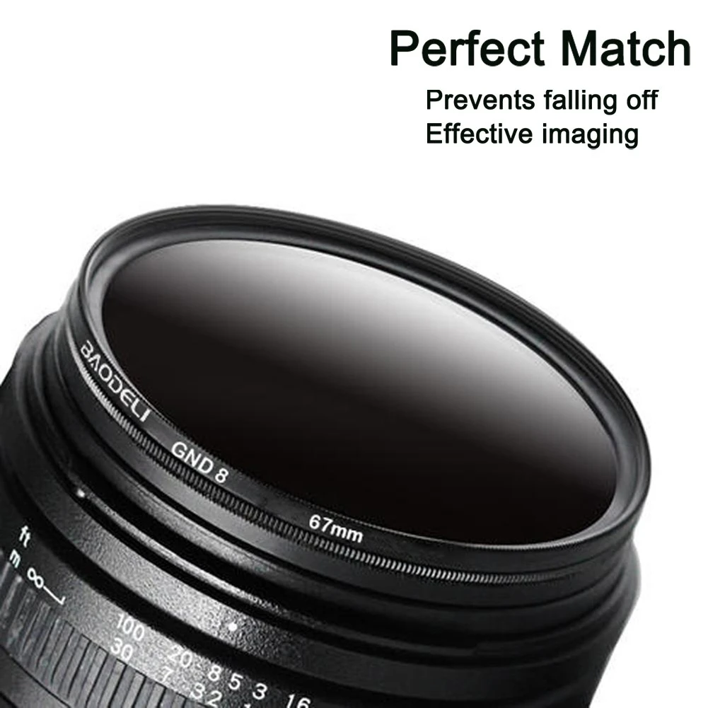 Градиентный Gnd фильтр BAODELI 49 52 55 58 67 72 77 82 мм для объектива камеры Canon M50 600d Nikon D3200 D3500