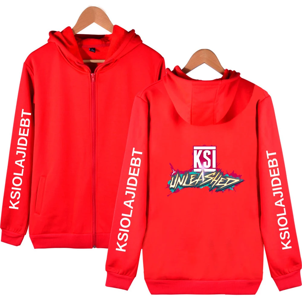 

KSI KSIOlajideBT Fashion Prints Zipper Hoodies Women/Men Long Sleeve Hooded Sweatshirt 2020 Hot Sale Casual Streetwear Clothes