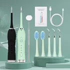 Электрический звуковой прибор для чистки зубов, инструмент для чистки десен зубов со светодиодный подсветкой