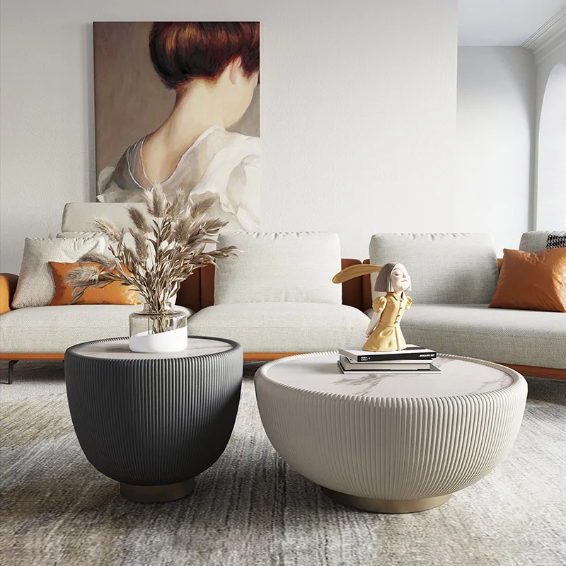 

Living Room Center Table Legs Coffee Table Side Table Marble Top Luxury marble coffee table Smart glass round coffee table