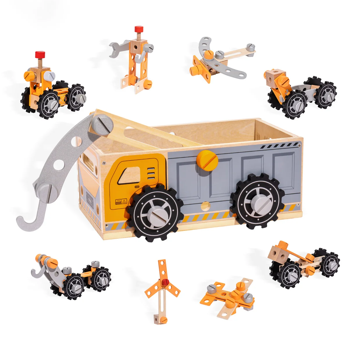 

Robotime Play Tools Wooden Kids Toy Workbench Pretend Play Construction Tool Set Tool Box Toy Toolbox
