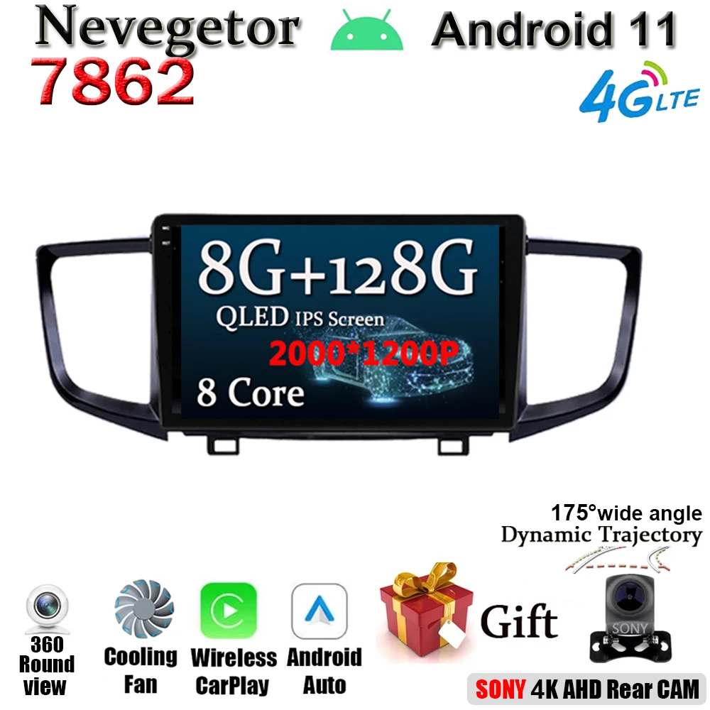 

Android Auto For Honda Pilot 2016 2017 2018 2019 Carplay 4G Car Radio Multimedia Player GPS Navigation BT 1280*720P NO DVD 2 din
