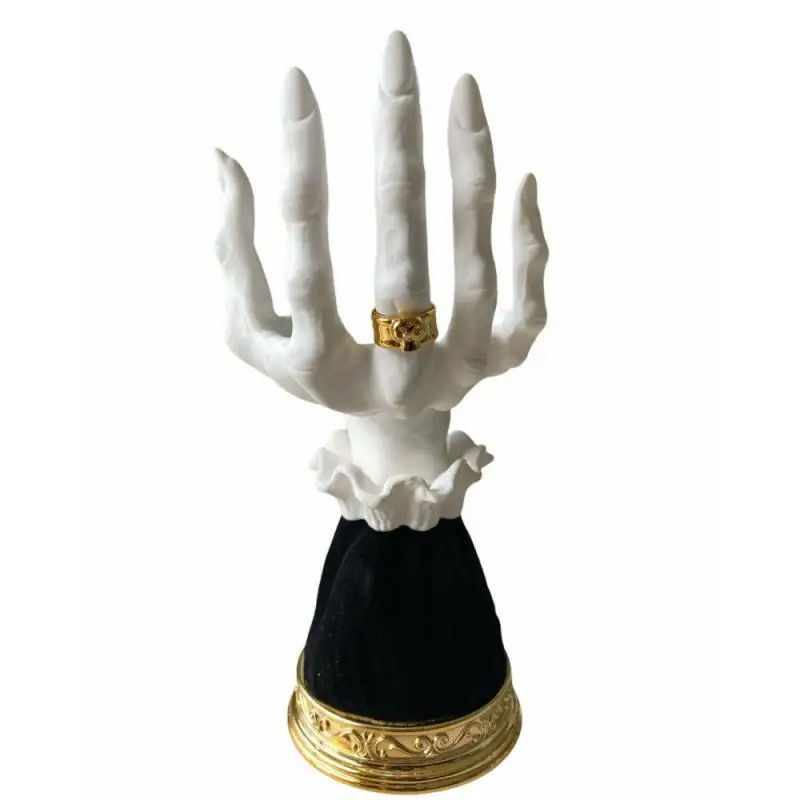 Candelabro de mano de bruja, bandeja de Palma de bruja, soporte de vela de decoraci&oacute;n de luz nocturna divertida de Halloween, env&iacute;o directo-5