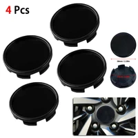 4pcsset 53mm car wheel center hub caps universal abs vehicle tyre tire rim cover protector decorations black
