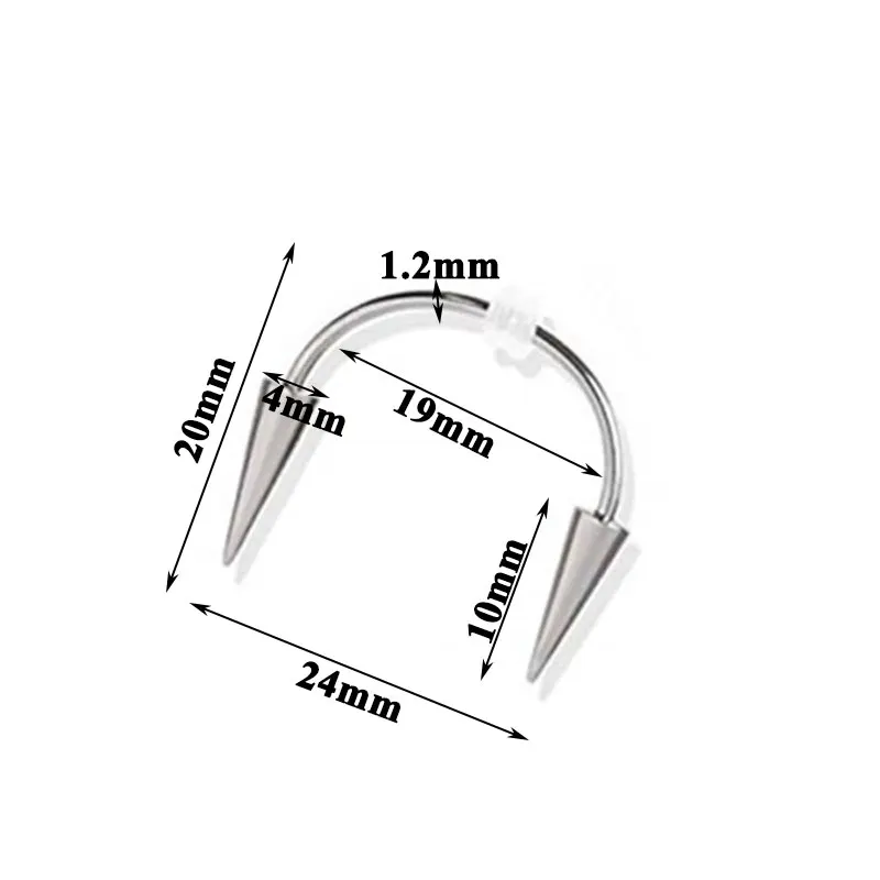 

Stainless Steel Smile Lip Tiger Teeth Nail Vampire Body Piercing Jewelry Piercing Jewelry Funny Cosplay Tooth Decoration