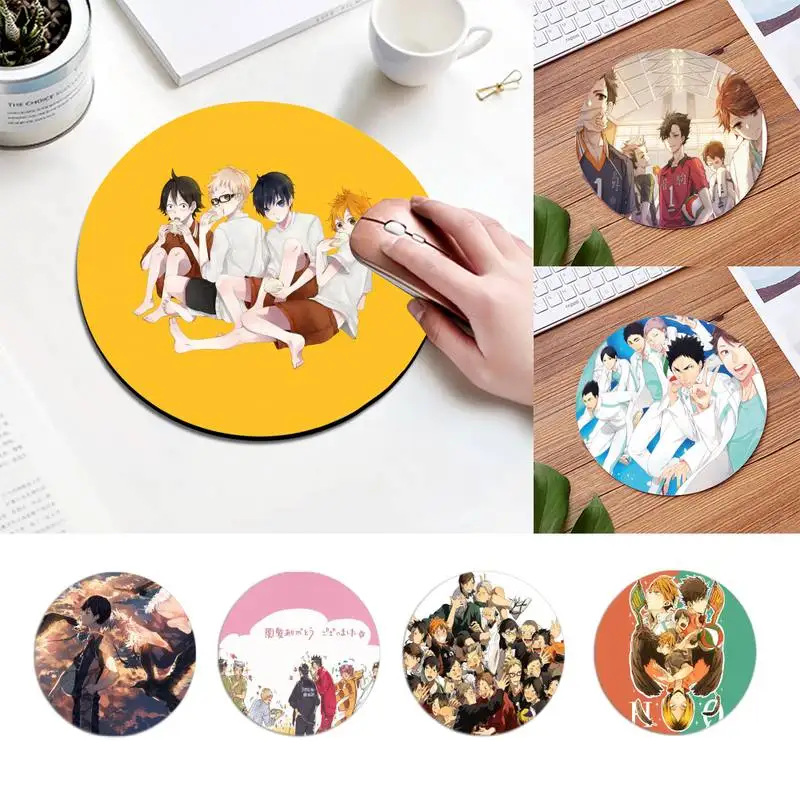 

Haikyuu DIY Design Pattern Game mousepad Comfortable Round Mouse Pad Planet Series Mat Desktop DIY Custom desk mat