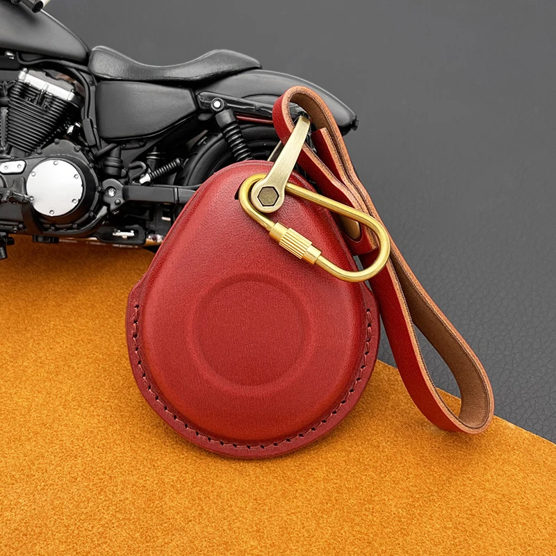 

Smart Key Genuine Leather Case Fob Cover For Harley Davidson X48 1200 Street Glide Keychains 883 with Free D-lock Ring