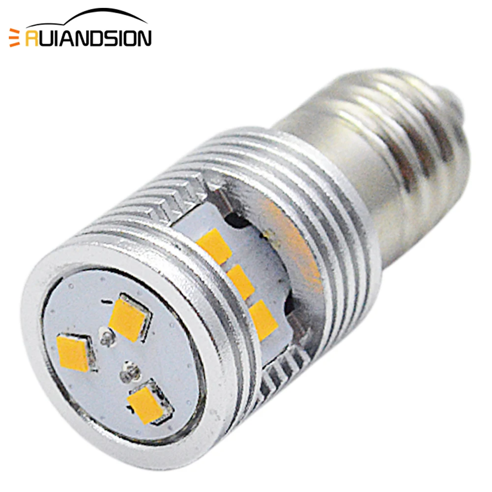 

2x 0.62A Constant current E10 DC3v 4.5v CSP 1616 chips 9 led flashlight bulb torch light for driving lights and head lamp Yellow