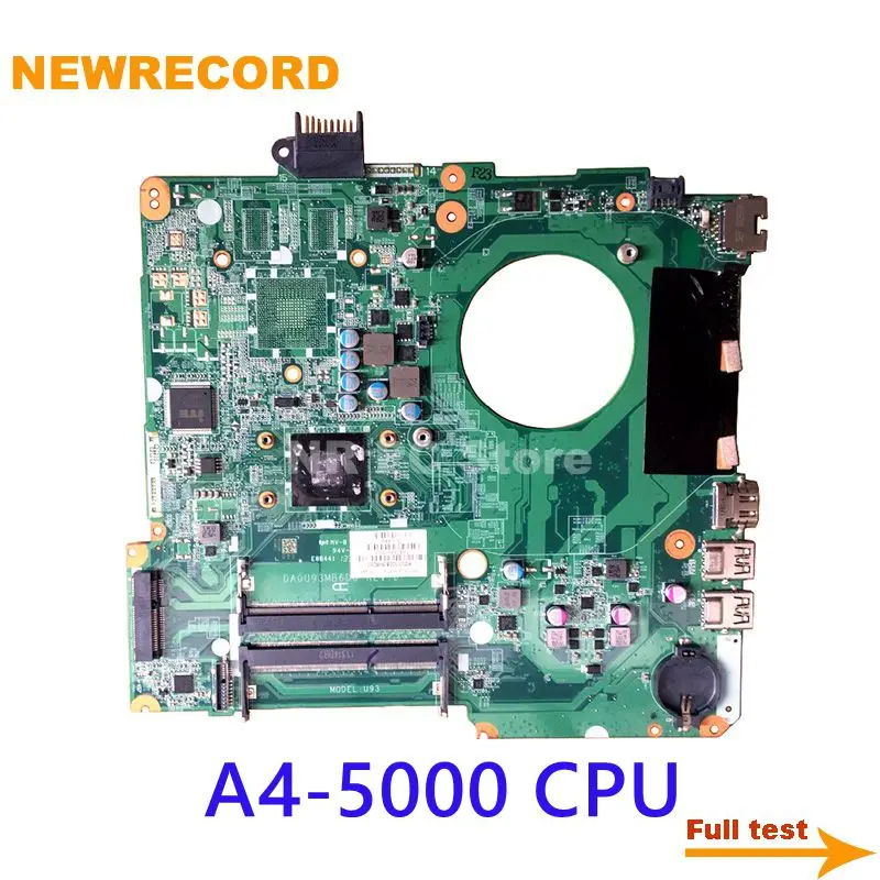 NEWRECORD DA0U93MB6D0 734826-501 734826-001 Laptop Motherboard For HP Pavilion 15 15Z 15-N Series A4-5000 CPU Main Board