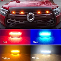 car front grille light led light 12v24v small yellow light in the grid lighting lamp modification accessories decorative light