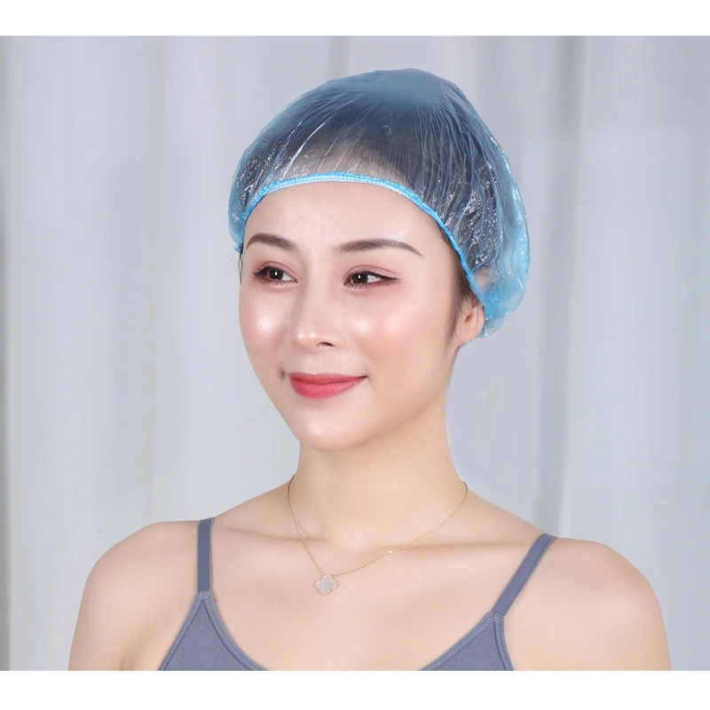 Одноразовая шапочка для душа s Hat одноразовая эластичная купания прозрачная спа