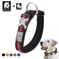 truelove dog collar reflective soft padded collar dog training tactical running embroidered stylish dog collars collier chien