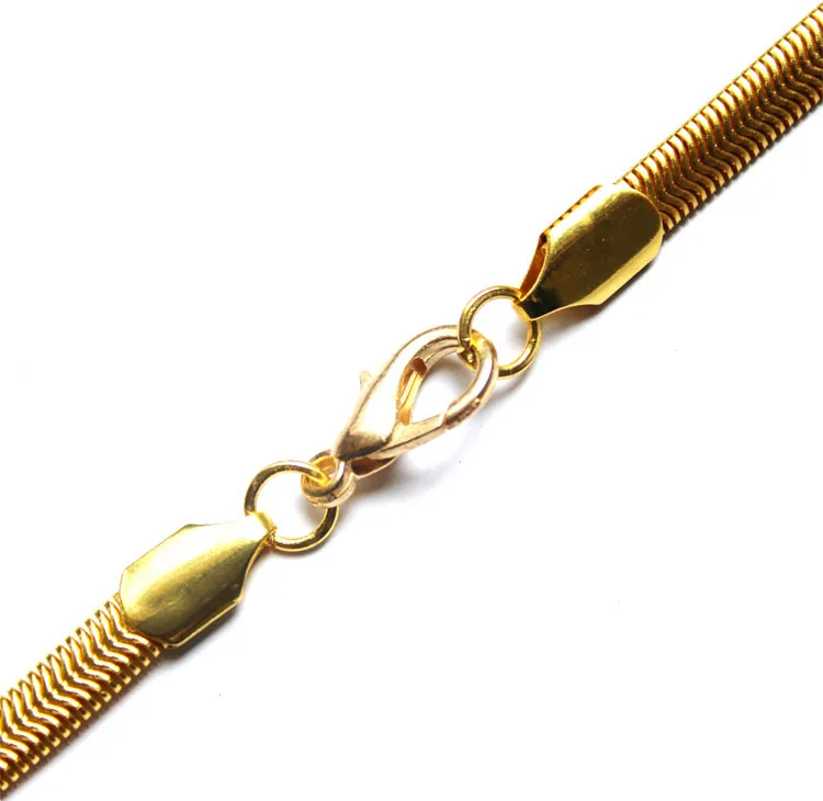 Мужские золотые ювелирные изделия цвет золото 5 мм модные новые ожерелья с