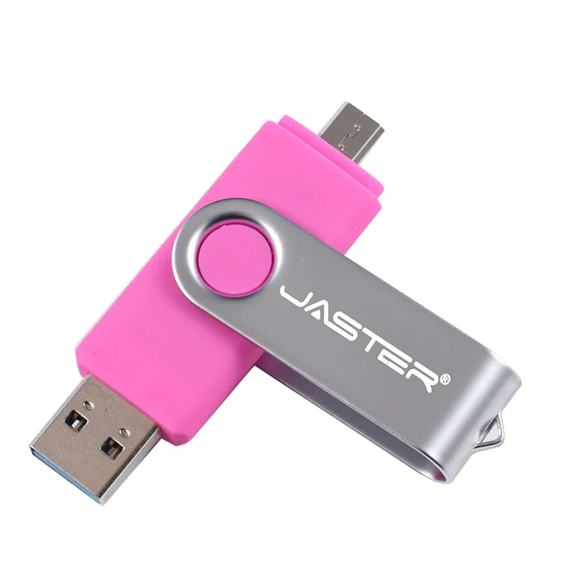 JASTER 4 Гб 64 ГБ 16 ГБ 32 ГБ флеш-диск USB 2,0 смартфон мобильный двойной порт OTG двойной флеш-накопитель Флешка карта памяти - Цвет: Pink