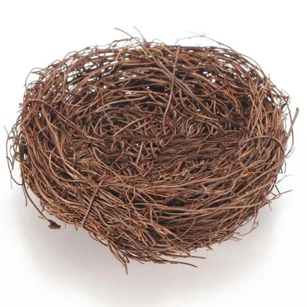 

12/10/8/6 cm Vine Bird Nest House Home Decoration Craft Photo Prop Ornament Christmas Decoration For Home Decor New Year 2022