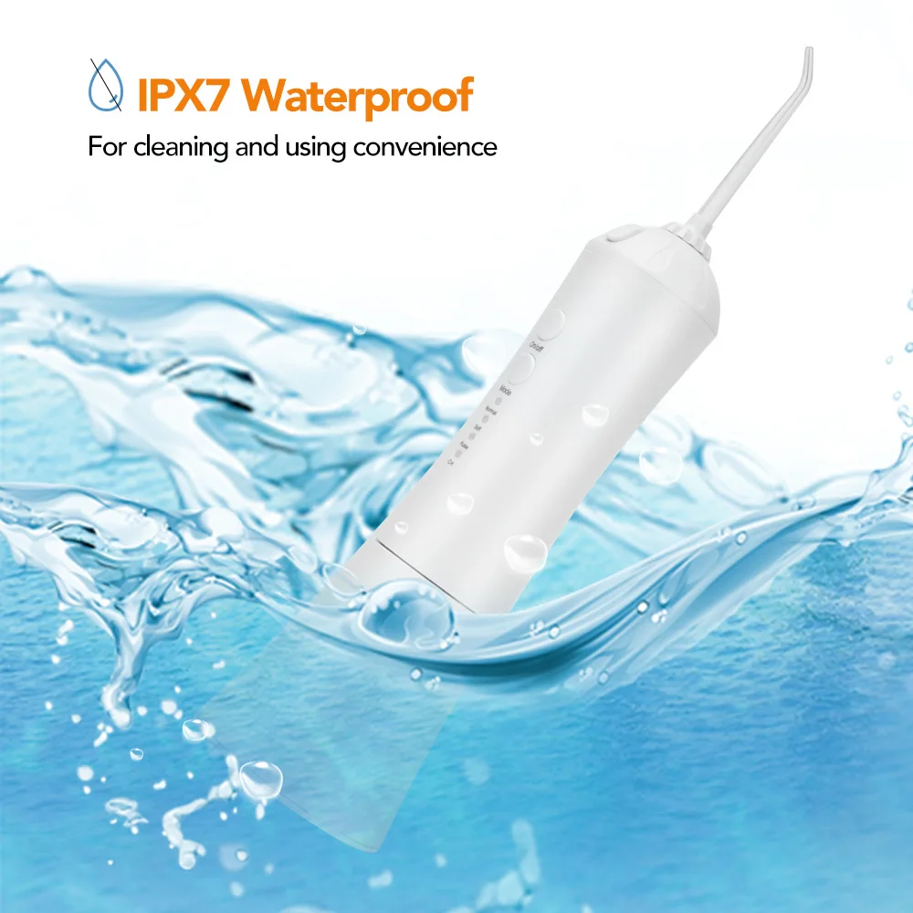 Water Flosser Professional Cordless Dental Oral Irrigator Portable Rechargeable IPX7 Waterproof Pink With 3 Models |