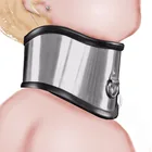 Нержавеющаясталь, с круглой горловиной, садо запираемый пояса целомудрия Фетиш Ошейник шеи ремень Воротник с поводок-цепочка Секс-игрушки