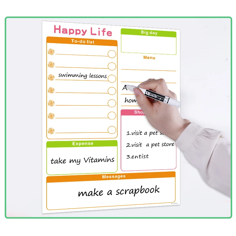 Магнитная белая доска календарь еженедельно для планирования расписания