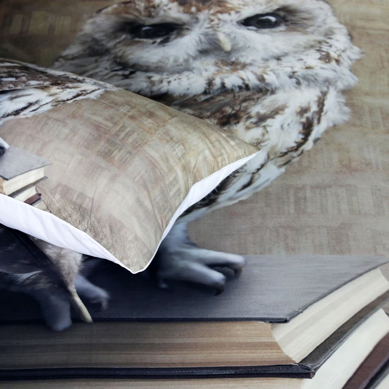 Комплект постельного белья с рисунком совы, пододеяльники, наволочки, книга, сова, 8 размеров, одеяла, комплекты постельного белья, постельное белье, Комплект постельного белья