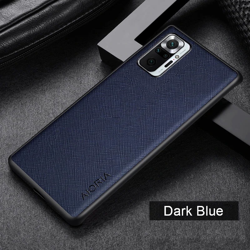 Case for Xiaomi Redmi Note 10 Pro 10T 5G 10S funda Cross pattern Leather cover Luxury coque for redmi note 10 pro case