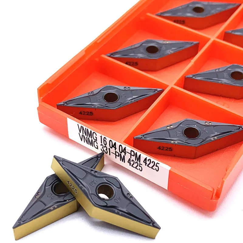 

VNMG160404 VNMG160408 PM 4225 High Quality Cemented Carbide Cylindrical Turning Tool Lathe Tool Steel Processing Turning Insert