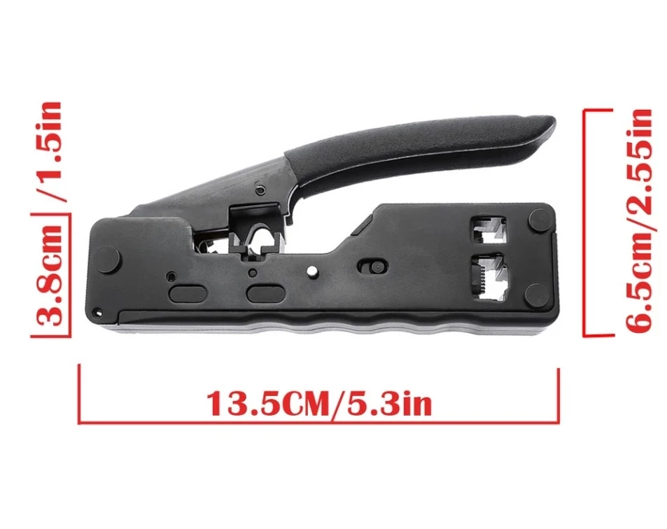 High quality Network Telecom Crimping Tool for RJ45 RJ11 RJ12 Cat7 Cat6A Cat5e Cat5 Modular Plugs Metal Plier Crimper Tool Combo