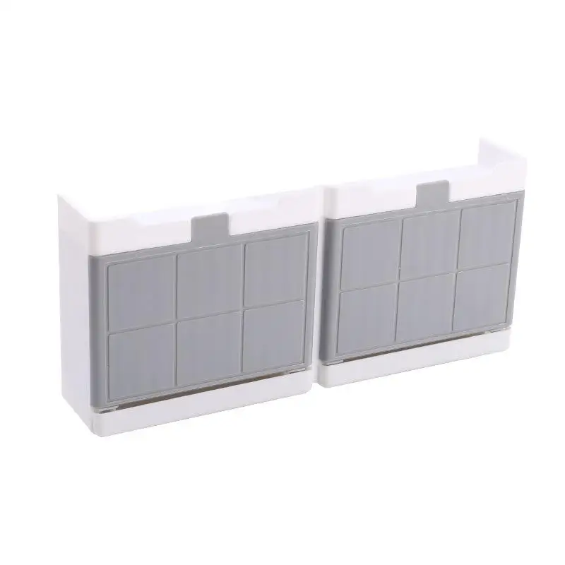 

New Style Bathroom Wall Hanging Double Compartment Soap Box Multifunctional Clamshell Soap Drain Storage Rack