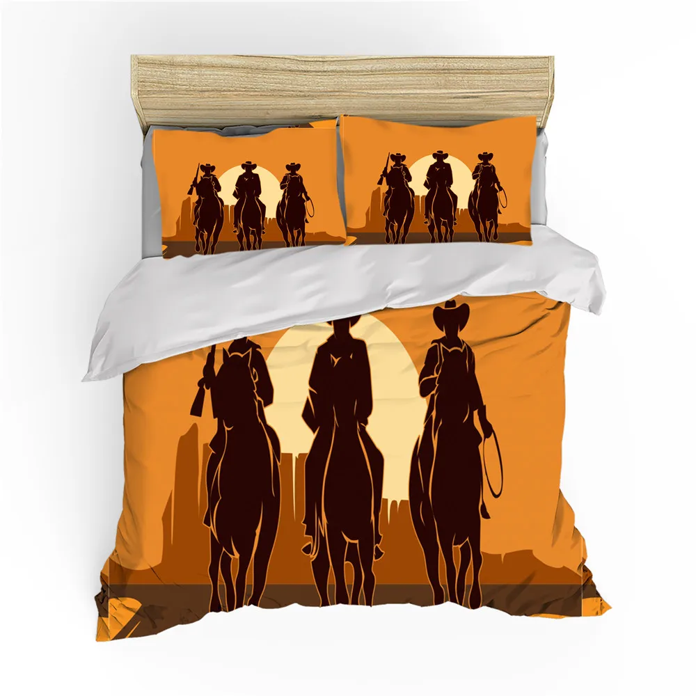 2/3 штук пододеяльник Западного ковбоя мягкий Постельное белье город героев