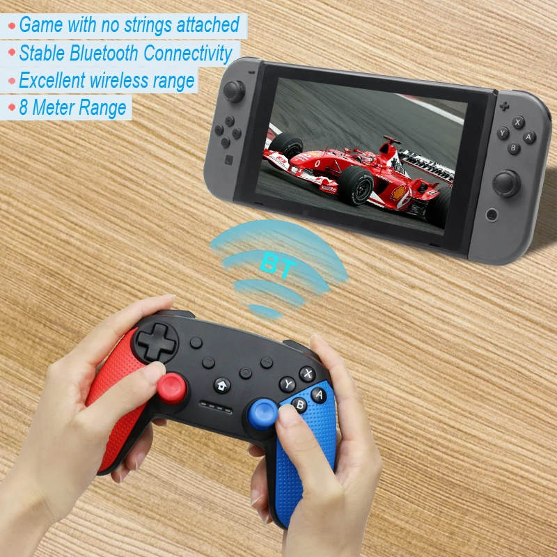 Беспроводной игровой контроллер, джойстик для Nintendo Switch Console, Bluetooth Gamepad Pro Joypad для Android/PC, аксессуары для управления