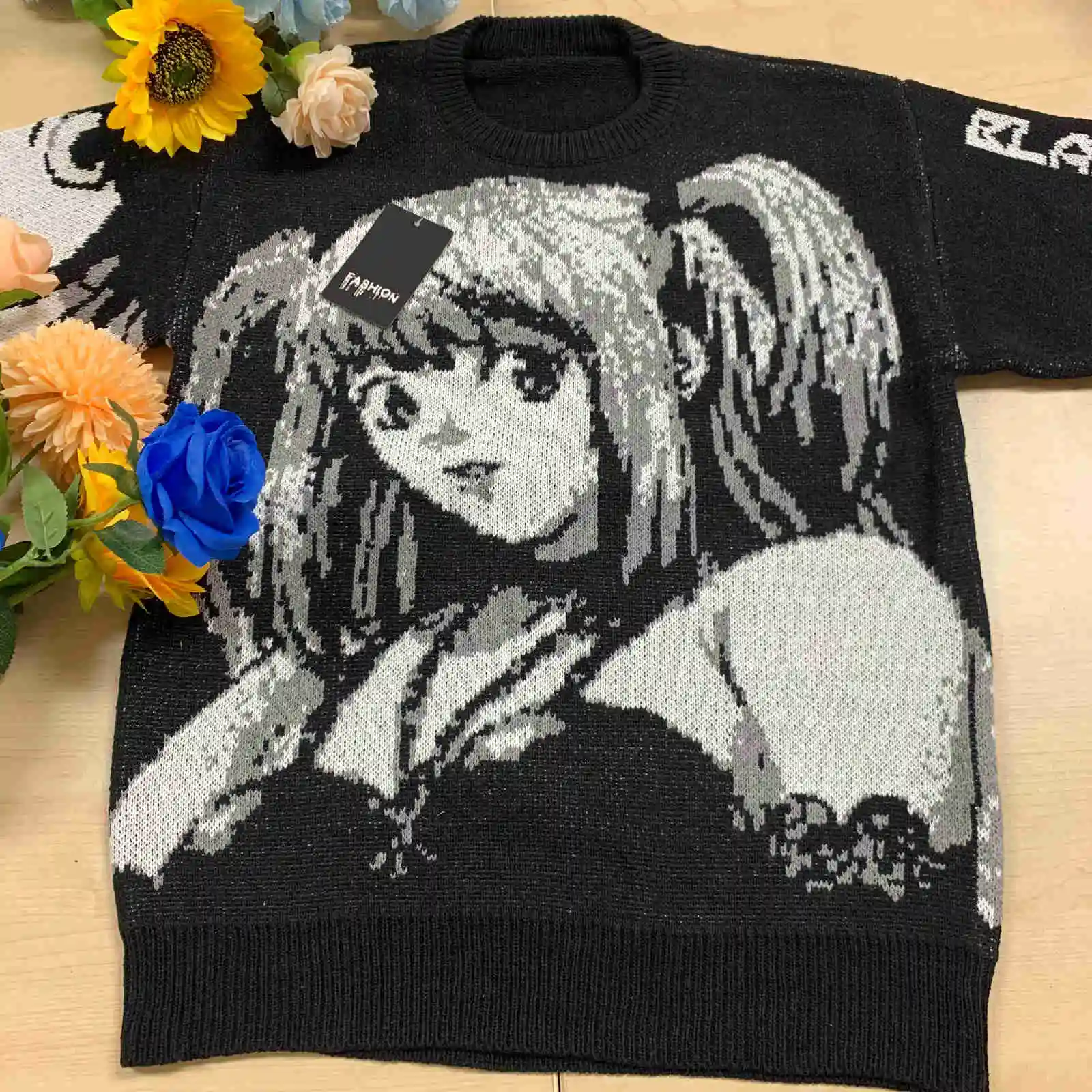 Su&eacute;ter de Anime de Hip Hop con estampado de Death Notes, ropa de calle de punto para Cosplay, disfraz de Amane, Jersey Sexy de punto-1