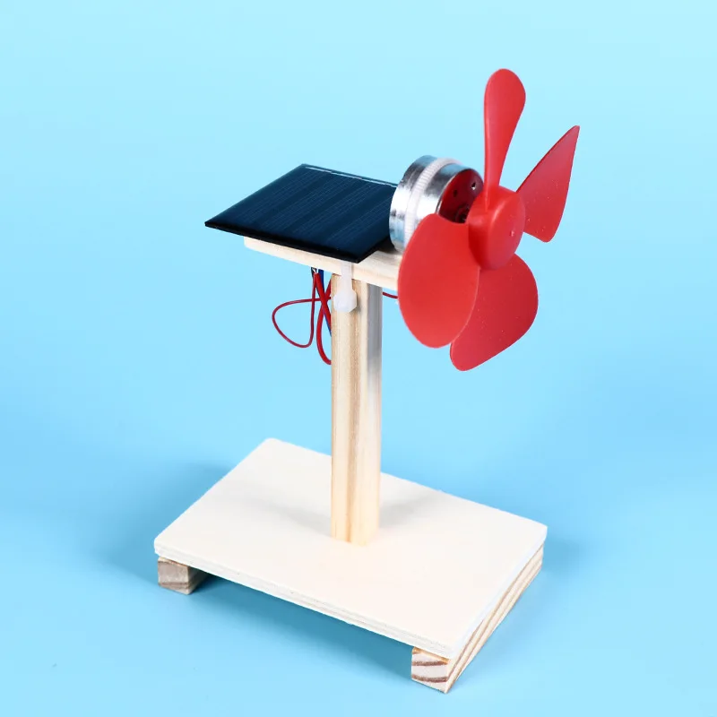 DIY Science and Technology Small Production of Solar Electric Fan, Student Puzzle Manual Invented Scientific Experiment Material