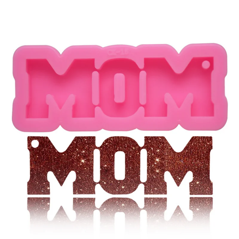 

Crystal Epoxy Alphabet MoM DAD Decor Silicone Mold DIY Charms Handmade Jewelry Fillings Pendant Keychain Accessory Resin Craft
