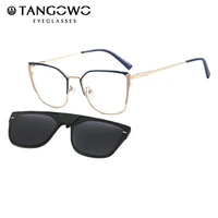 tangowo metal polygon 2 in 1 polarized sunglasses women uv400 optiacl myopia vintage ourdoor glasses frame man eyewear b23112