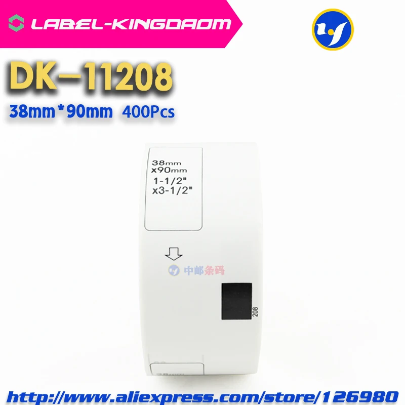 150 рулонов совместимых DK-11208 этикеткой 38 мм * 90 400 шт. совместимы с принтером Brother Label