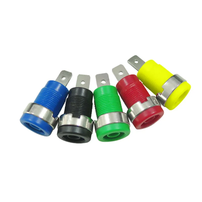 

5/10/20 piece 5 colors 4 mm banana plug female jack panel mount socket plug wire connector