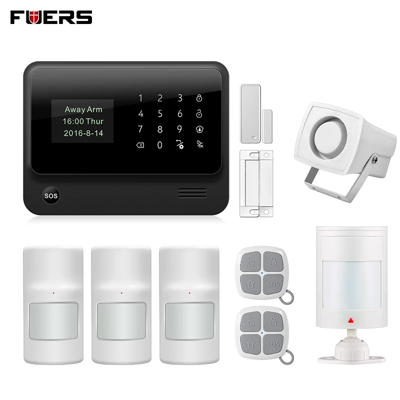 FUERS G90B-PLUS домашняя интеллектуальная GSM GPRS SMS Wifi сигнализация охранное приложение
