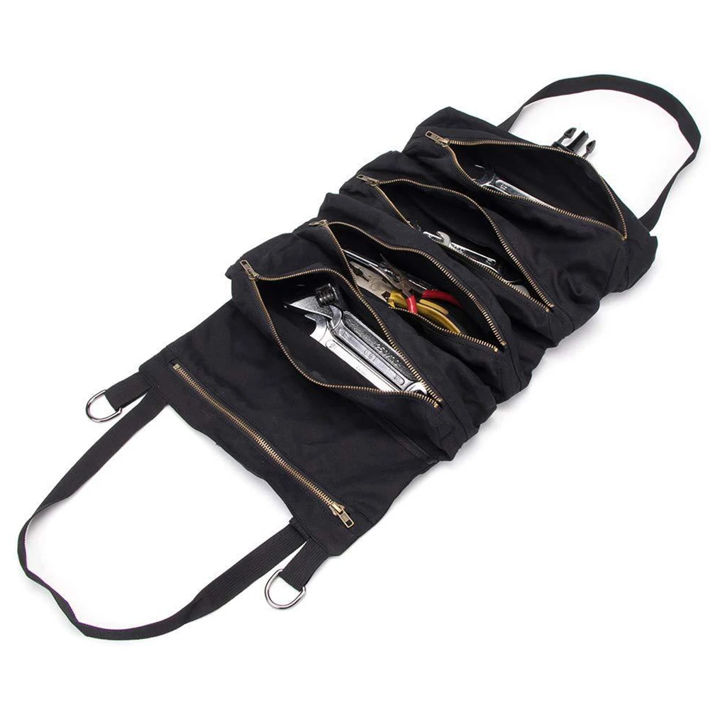 

Hanging Organizer Accessories Wrench Storage Zipper Carrier Car Straps Back Seat Anti Lost Space Saving Canvas Fabric Tool Bag