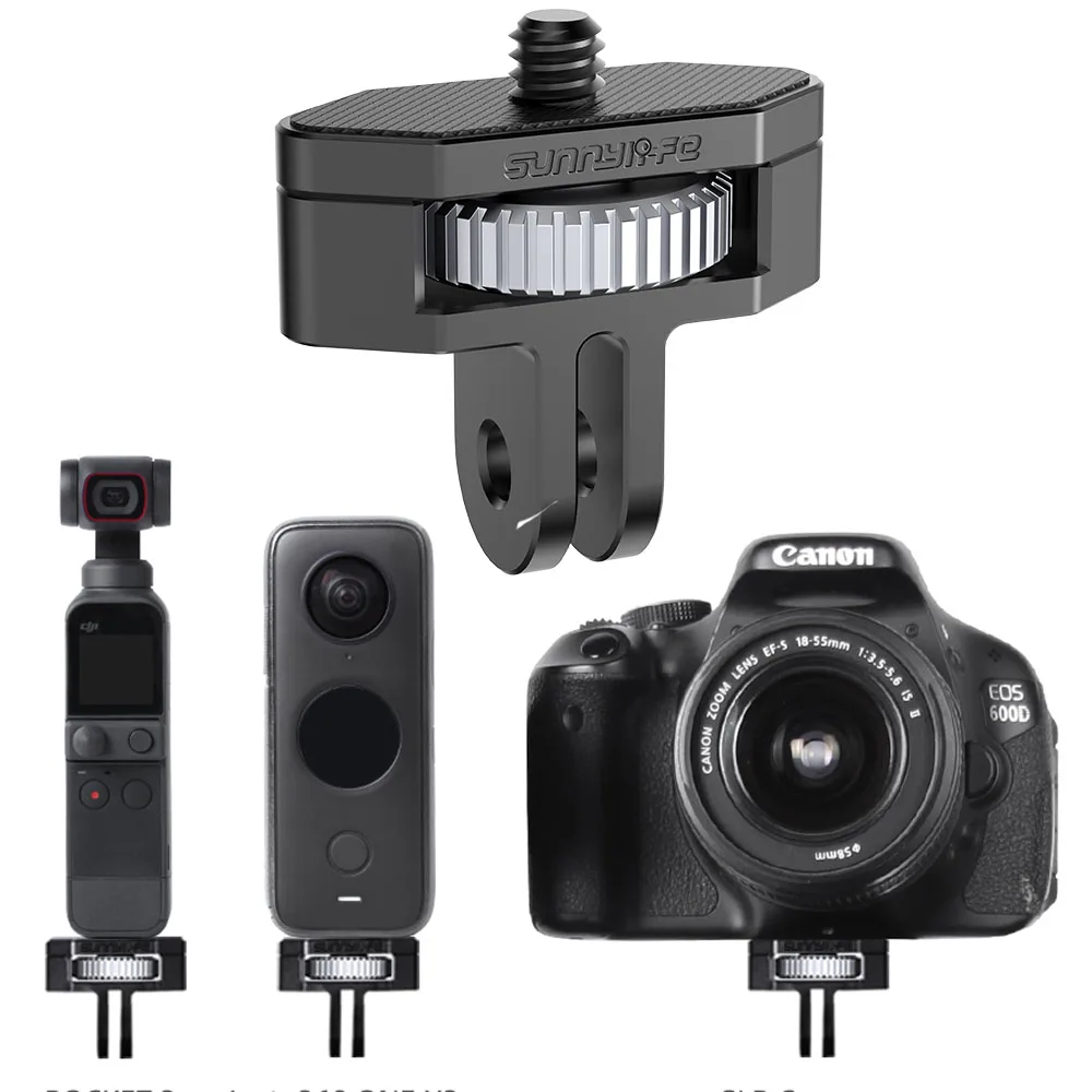 

Aluminum Adjustable Camera Holder Mount Tripod Adapter 1/4" Screw for DJI OSMO Pocket 1/2 Insta360 ONE X2/X/GoPro/Sony Accessory