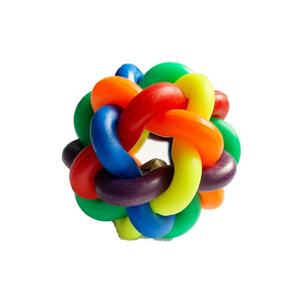 Игрушка для домашних животных вокальная игрушка Радужный тканый мяч товары