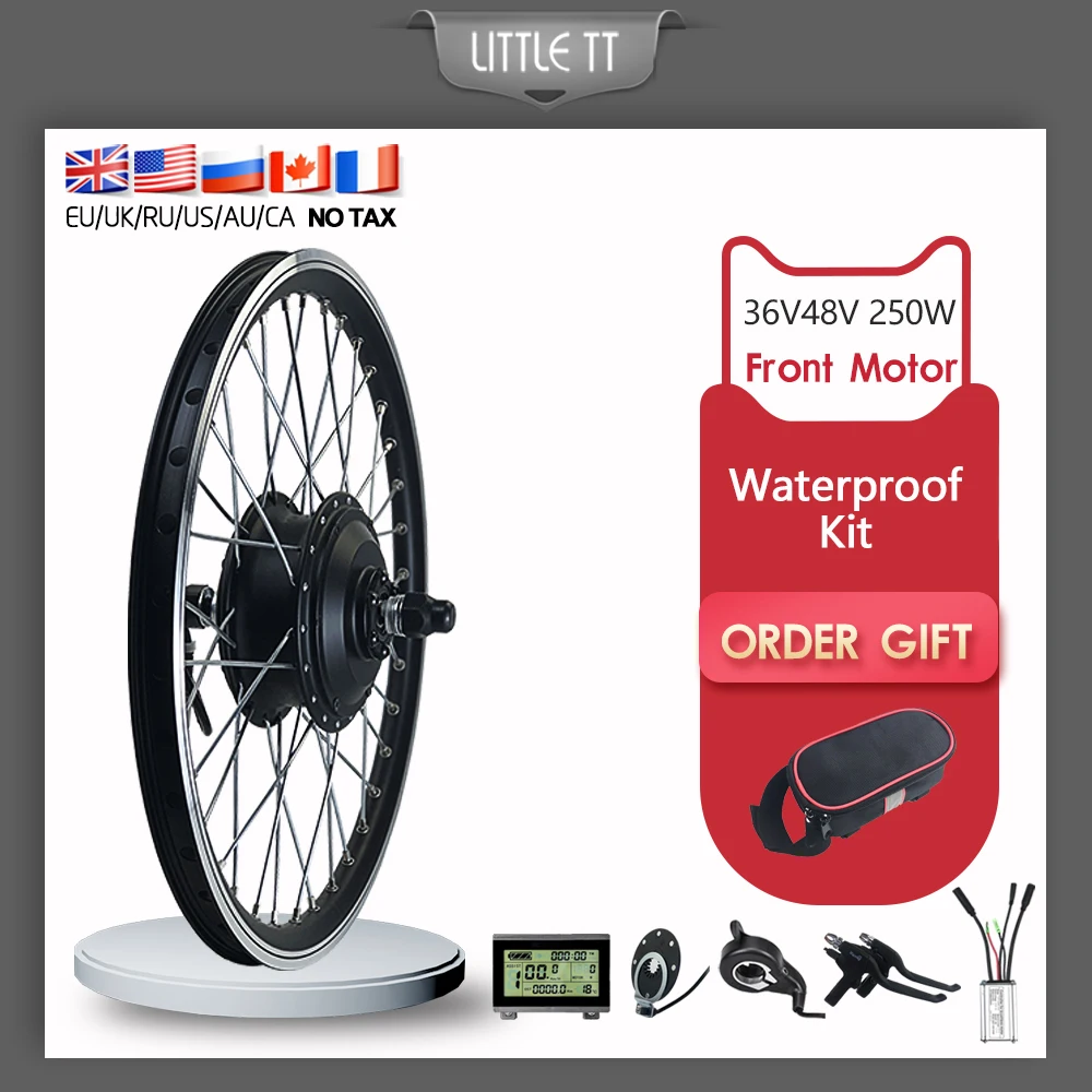 Комплект для преобразования электровелосипеда 36 в 48 250 Вт EBike 16 29in 700C передний