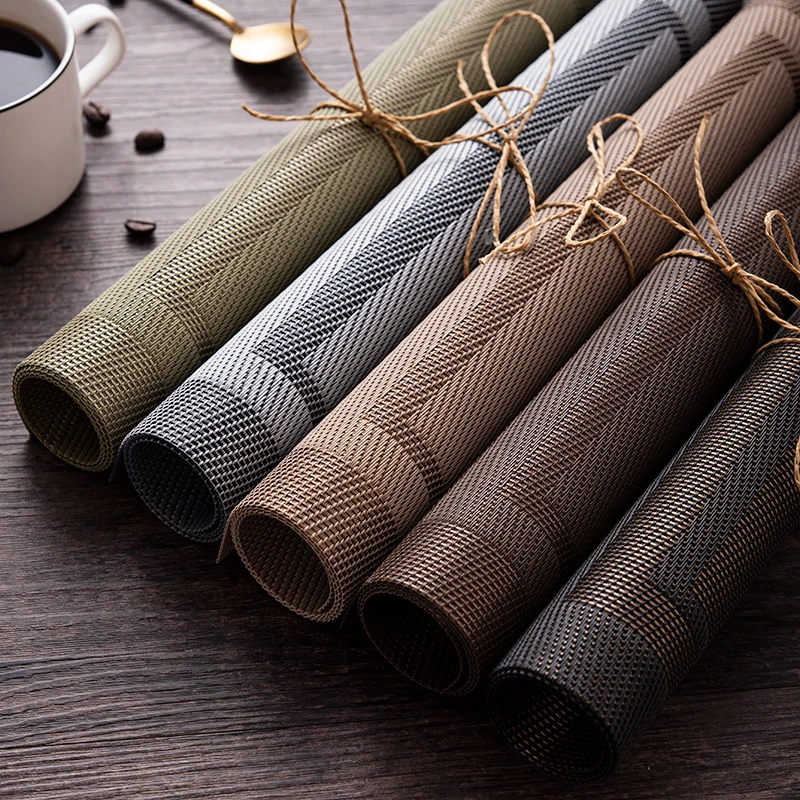 

4 Home Western Place Mats Non-slip Place Mats Heat Insulation Table Mat Table Cloth Light Luxury Tabletop Utensils Mat