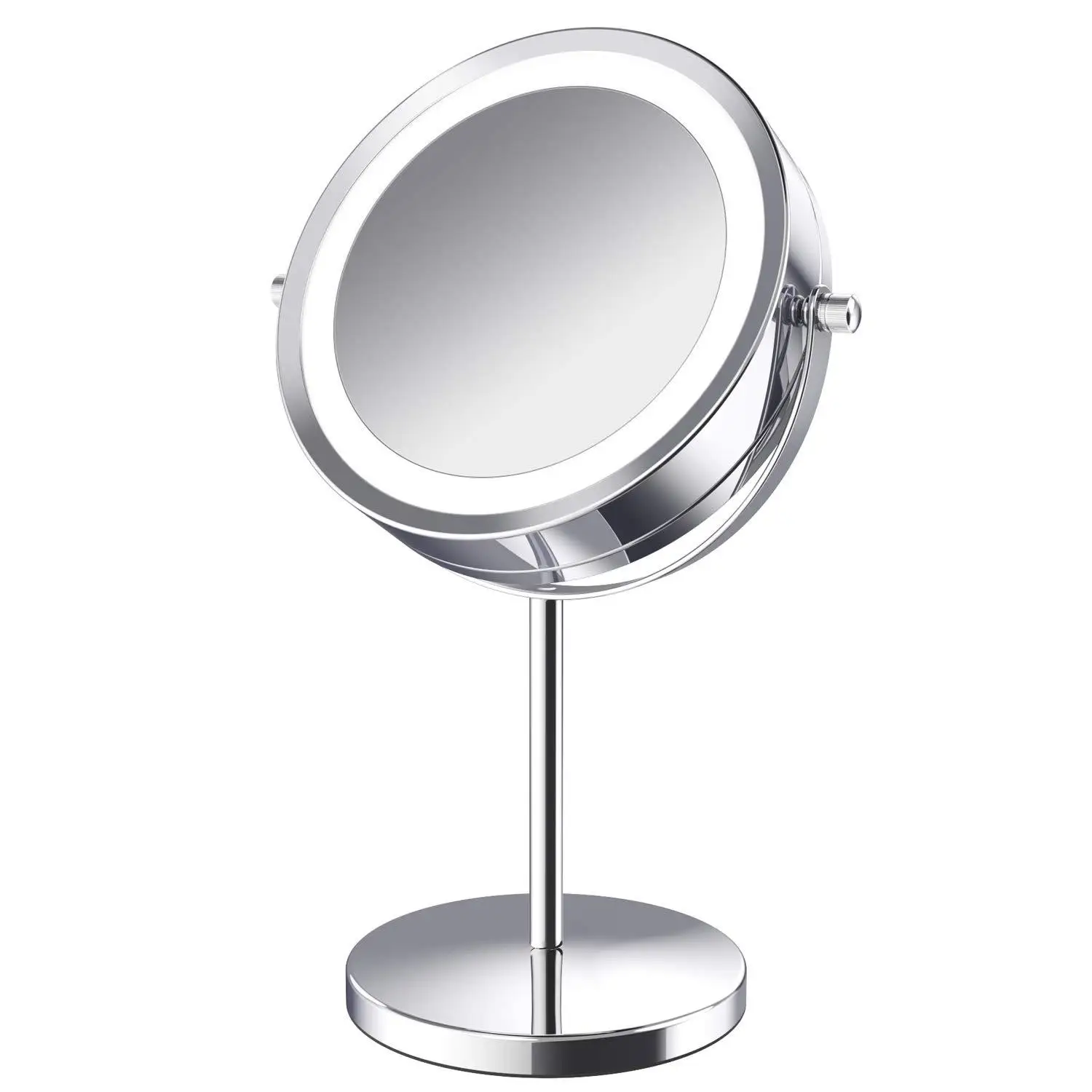 

10X увеличительное светодиодный зеркало для макияжа с светильник косметические зеркала круглый Форма Desktop косметическое двусторонний зерка...