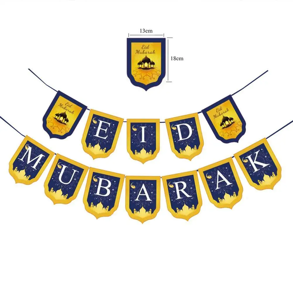 

Eid Mubarak Banner Ramadan Kareem Decor Party Decoration Wall Hanging Paper Bunting Garland Islamic Muslim Al-fitr Mubarak