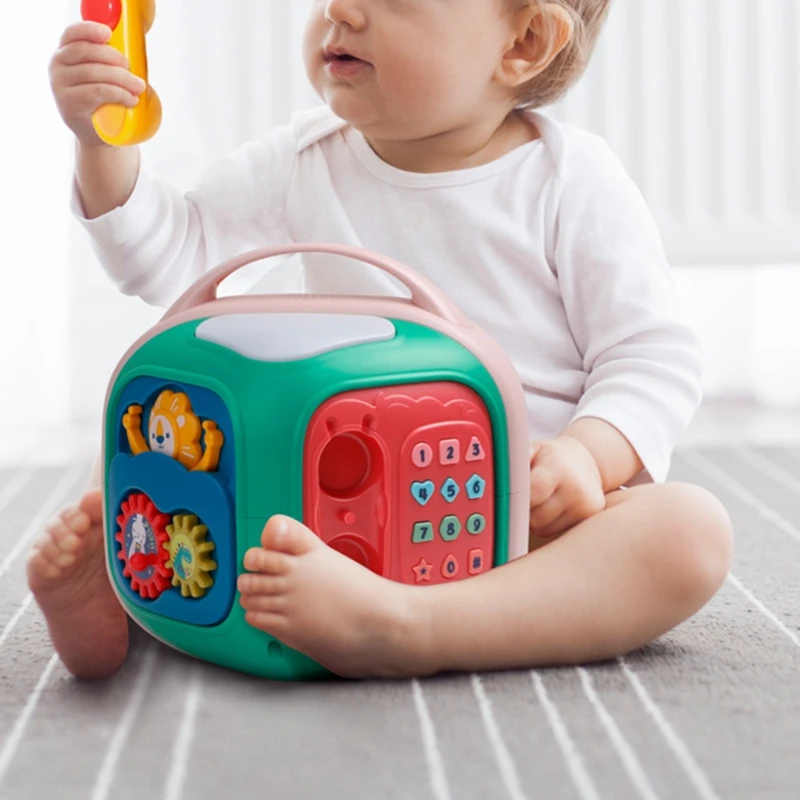

Educational Kids Toddler Baby Toy Musical Activity Cube with Lights T8ND