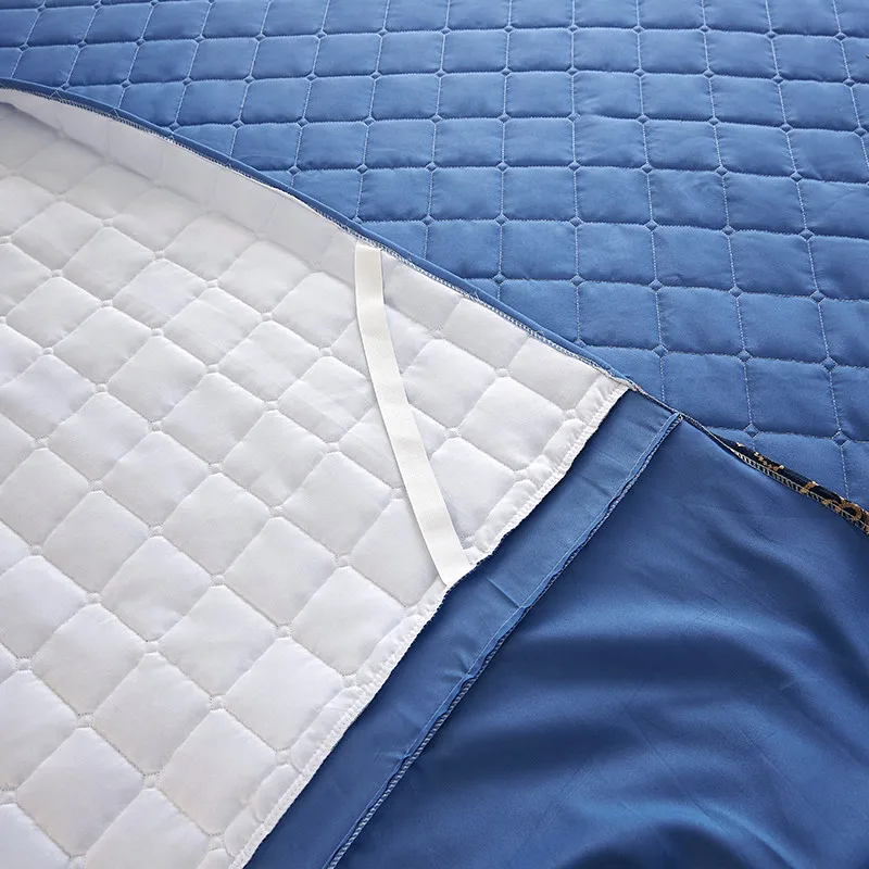 Однотонная Плотная хлопковая накидка для кровати кружевная теплая клетчатая